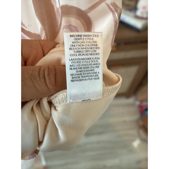 NWT AFRM High Rise Sheer Elastic Waist Midi Skirt Brown Purple Womens Size Small - Picture 4 of 7